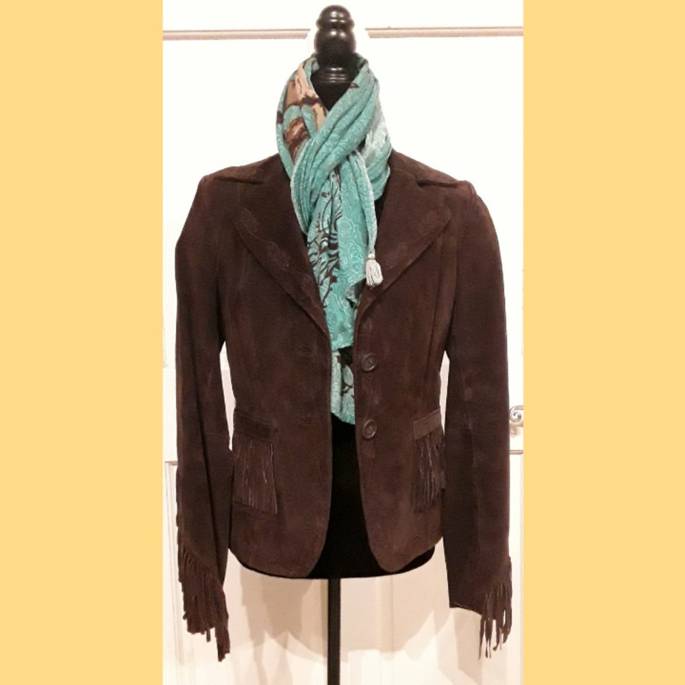Beautiful Vintage Fringe Suede Blazer S